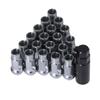 20pcs M12x1.25 Metal Wheel Lug Nuts Universal Car Accessories Replacement for Mitsubishi Silver