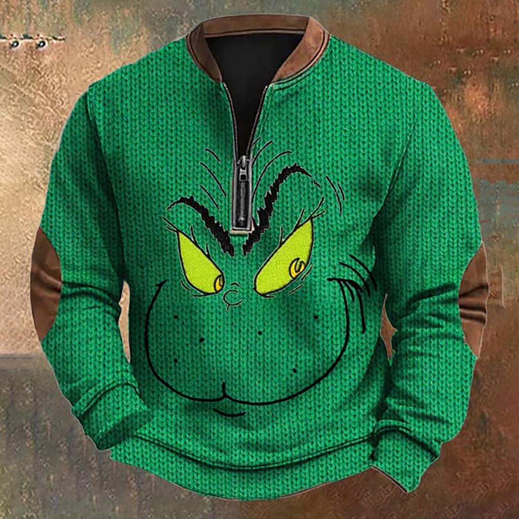 Мужская повседневная толстовка в стиле ретро с градиентным принтом