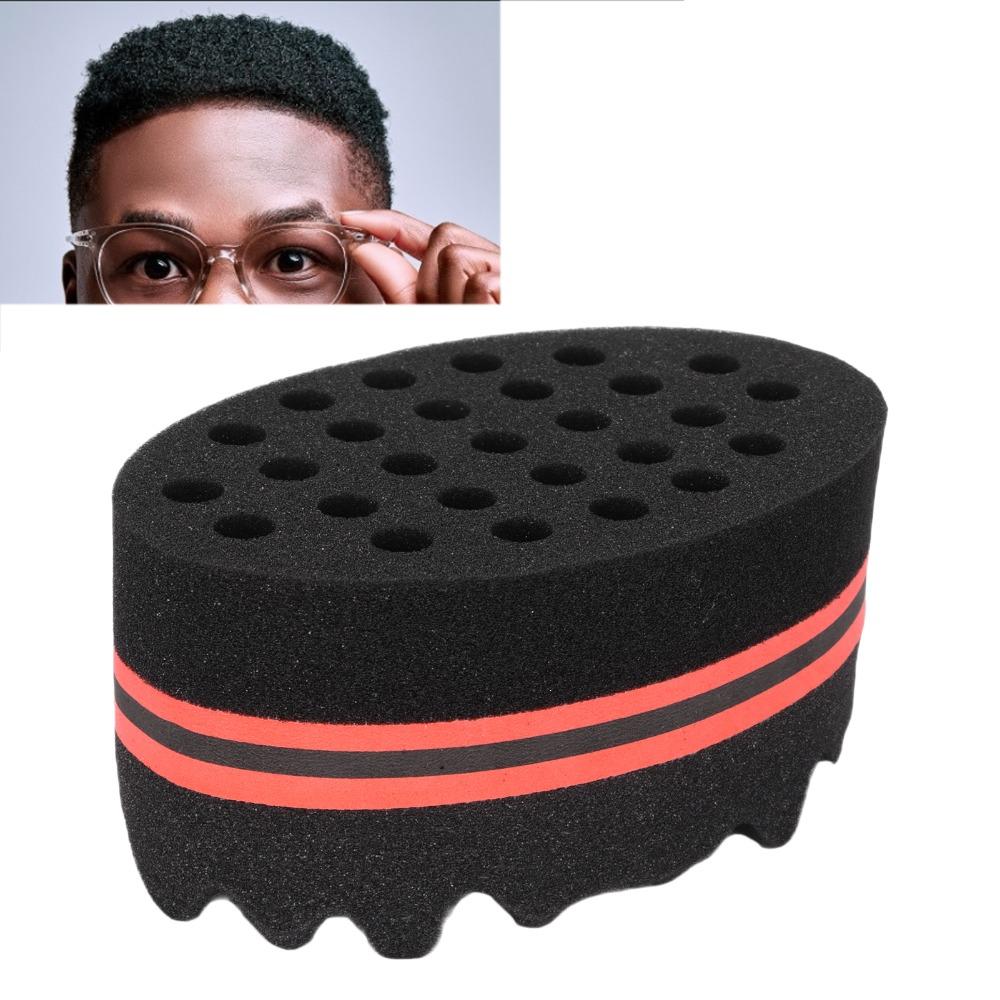 Big Holes Sponge Brush Double-Sided Twist Hair Sponge Barber Tool Hair Sponge Brush Home Use