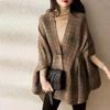 Шерстяное пальто женское новое свободное винтажное клетчатое пальто в западном стиле с французским плащом на осень и зиму повседневное пальто женские топы