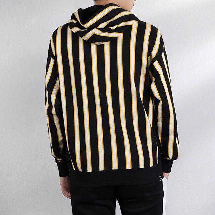 PUMA Sweatshirts Men's Black Yellow Multicolor Hooded Moderate Regular 596004-01