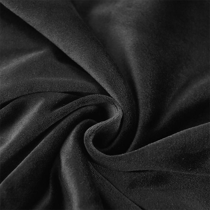 Club Armchair Cover, Velvet, Black