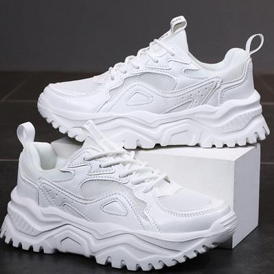 Женская обувь на высоком каблуке с толстой подошвой, весенне-осенняя женская резиновая легкая спортивная обувь для бега на открытом воздухе для фитнеса и улицы