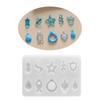 Soft Silicone Earrings Mold Crystal Epoxy Resin Casting Molds Irregular Ear Ring Mould for DIY Necklace Pendants