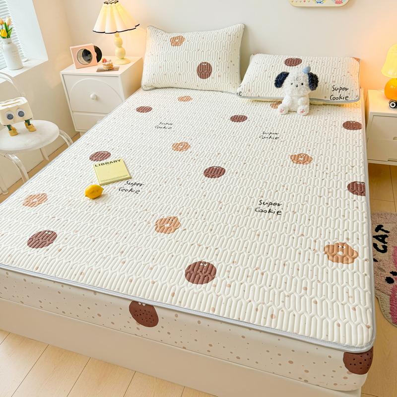 1 шт. латексный толстый стеганый наматрасник, летний дышащий крутой противоскользящий простынь на подкладке, милый чехол на кровать, наволочка в комплект не входит