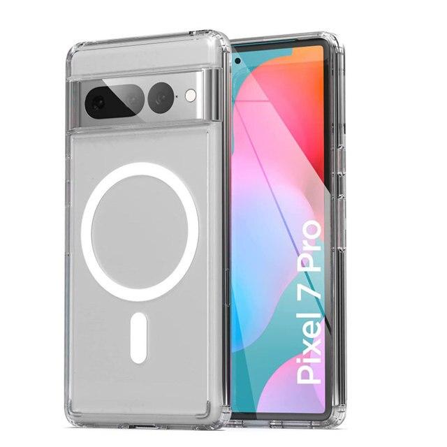 Чехол для Google Pixel 7 Pro с беспроводной зарядкой Magsafe, чехол для Google Pixel 7 Pro GP4BC GE2AE, прозрачные противоударные силиконовые чехлы для Pixel 7 Pro