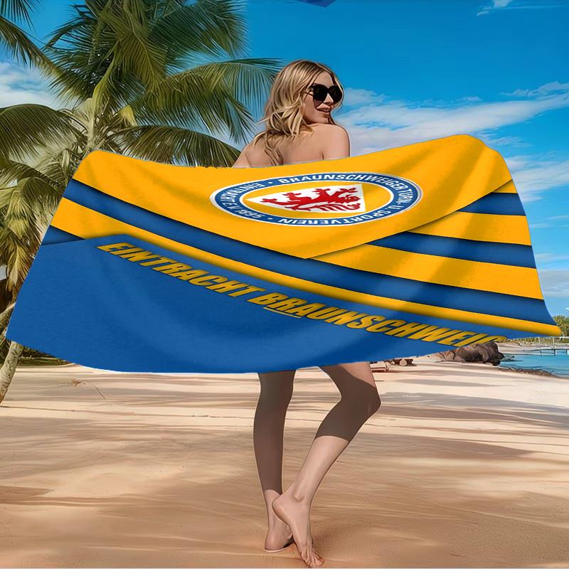 Braunschweig Fc Crest Design Beach Towel Microfiber Beach Towel, Lightweight and Quick-Dry, for Summer Travel, Swimming Pool Fan Birthday Gift