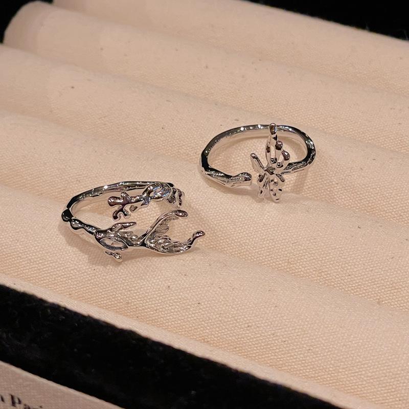 Новый нишевый дизайн кольцо с открытой бабочкой, темперамент высокого класса, рыбий хвост, золотая рыбка, французское кольцо в стиле легкой роскоши, женское