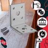 KOTARBAU® Carpenter's Angle Construction Connector Stainless Steel Galvanized 50 X 50 X 35 MM Set of 100 PCS