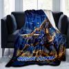 1PC Custom Name Cosmic Bull" blanket versatile,all-season throw suitable for the living room,bedroom,camping,travel,and gift