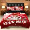 Custom Soccer Bedding Quilt Set Quilt Cover Pillowcase Home Decoration Birthday Gift (1 * duvet cover + 2 * pillowcase, without core)
