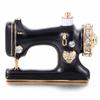 Sewing Machine Brooch Pin Black Enamel Brooch Collar Scarf Decoration Jewelry