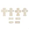 16 Pieces Cross Decor Wall Crafts Baptism Wooden Catholic for Bridal Shower Bedroom Dining