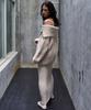 Grida J Wool Blend Ribbed Maxi Skirt_Beige