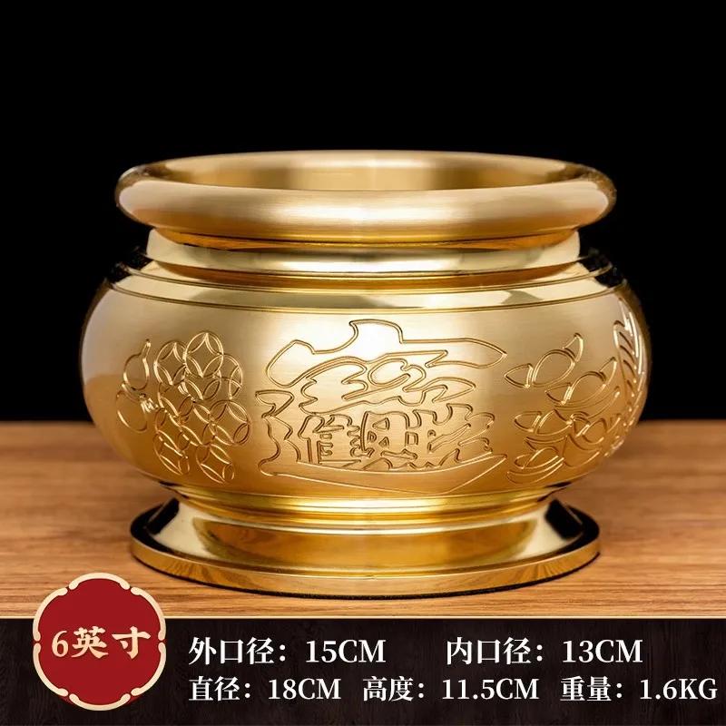 Household Lotus Metal Incense Burner Offering Items In Front of the God of Wealth Guanyin Buddha Home Furnishings