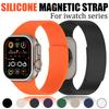 For Apple Watch Series 10 46mm Silicone Magnetic Strap Compatible with iWatch Series 10 9 8 7 6 SE 44mm 45mm 42mm Ultra2 49mm 41MM 38MM Band