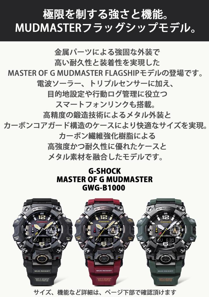 Watch Red [Casio] G-Shock [] GWG-B1000-1A4JF Men's