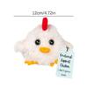 Cute Positive Knitting Chicken Doll Handmade Plush Animal Figures  for Friends Kids