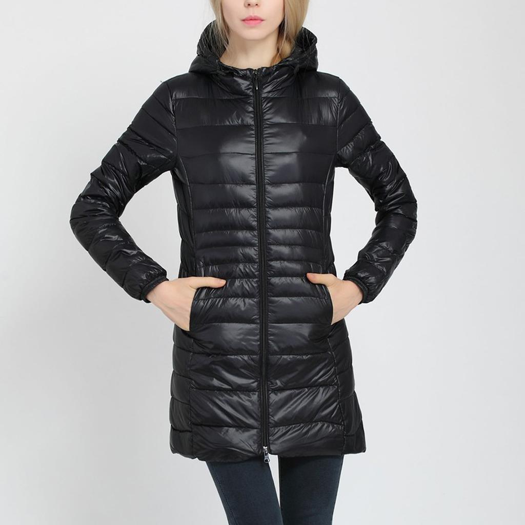 Jonathan Женская легкая верхняя одежда с капюшоном на молнии пальто пуховики