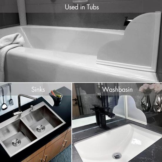 1/2 шт. Защита от брызг для душа с нескользящей силиконовой основой, водонепроницаемая самоклеящаяся, для ванной комнаты, раковины, ванны, угловая акриловая защита от воды