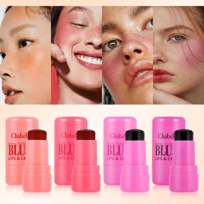 4-цветные желейные румяна Q Pinberry Lip Dye Stick Natural Lip Gloss Stick для губ и щек