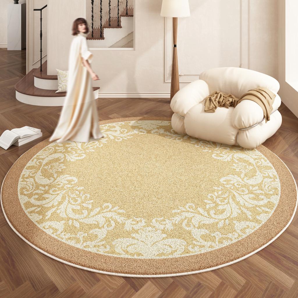 Ковры в европейском стиле для спальни, дома, пушистый мягкий коврик для пола, утолщенный плюшевый, украшение для гостиной, круглый ковер, моющийся, ковер для отдыха