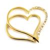 [B9383] - Gold Plated Pendant 'Sublime Heart' White