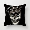 Black Grey Skull Face Living Room Decor Pillowcase Car Halloween Sofa Cushion Cover
