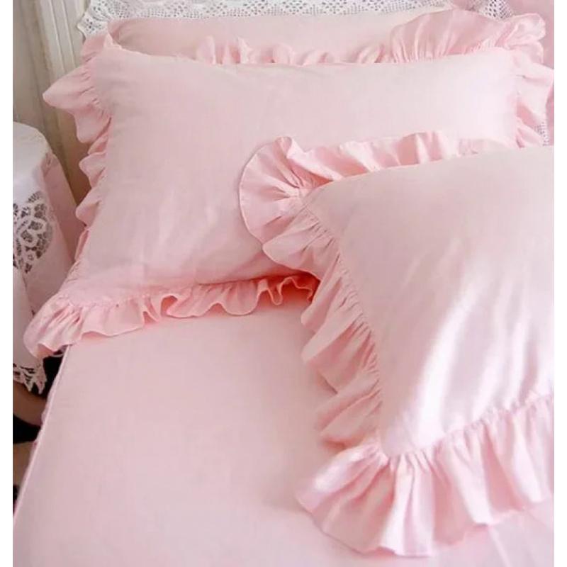 Brief Classic Pillow Case Bed Princess Ruffle Pillow Cover Handmade Pillowcases Home Textile Pillowcase 100% Cotton Cloth