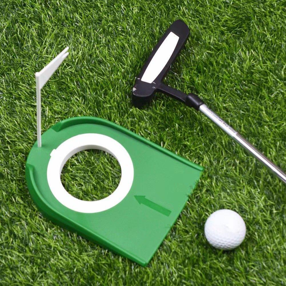 Golf Putting Cup Golf Training Putters Hole with Flag Golf Putting Training Aids Golf Putting Disc for Indoor Outdoor