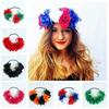 Red, White, and Blue Floral Elastic Headband for European & American Independence Day Celebrations – Women's Holiday Hair Accessory