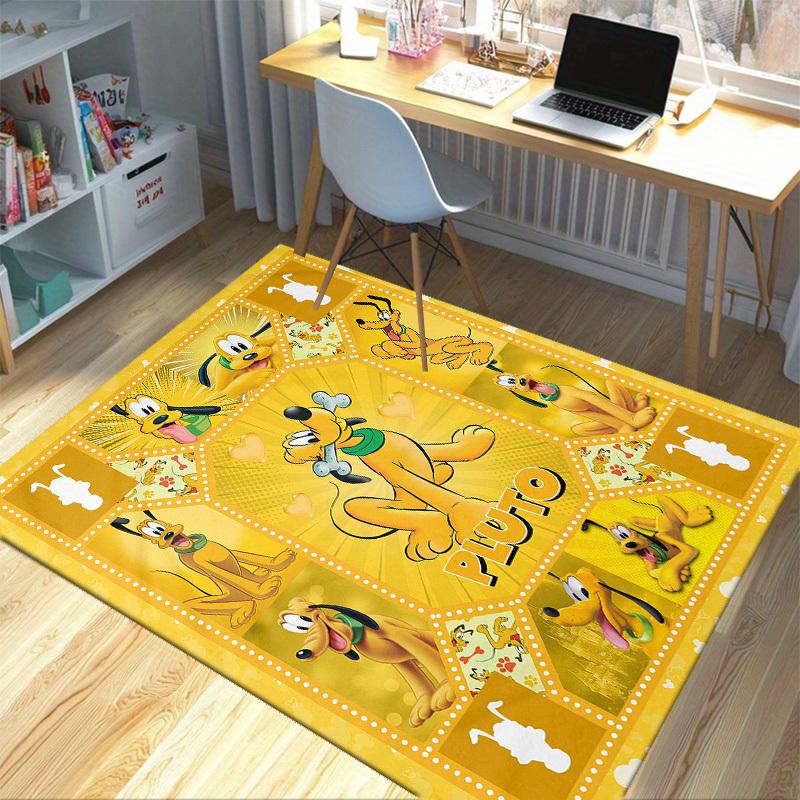 1pc,Disney Pluto Yellow Area Rug, Room Decor, Home Decor, Gift, Bedroom Carpet, Playroom Rug, Office Chair Mat