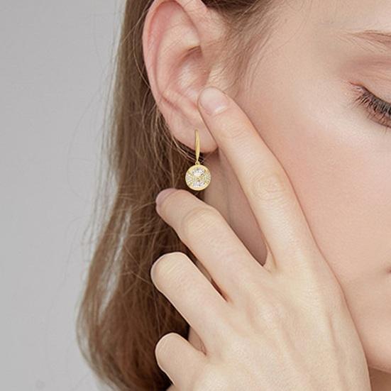 1 пара женских висячих серег с кубическим цирконием, полированные серьги-крючки для выпускного вечера, праздничный подарок на день рождения, висячие серьги, украшения для ушей