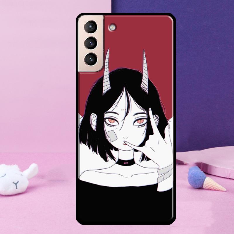 Чехол для телефона 'Дьяволица' для Samsung Galaxy S25 Ultra S24 S23 Ultra S9 S10 S20 S21 S22 Plus S24 FE