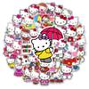 50 шт. Милые наклейки Hello Kitty Водонепроницаемые виниловые наклейки Декор для DIY для телефона, ноутбука, iPad, термоса, бутылки для воды, багажа, блокнота