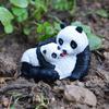 Миниатюрная фигурка панды из смолы, милая статуэтка животного для сказочного сада, микроландшафта, украшение для дома, рабочего стола, комнаты, миниатюрное ремесленное изделие, подарок
