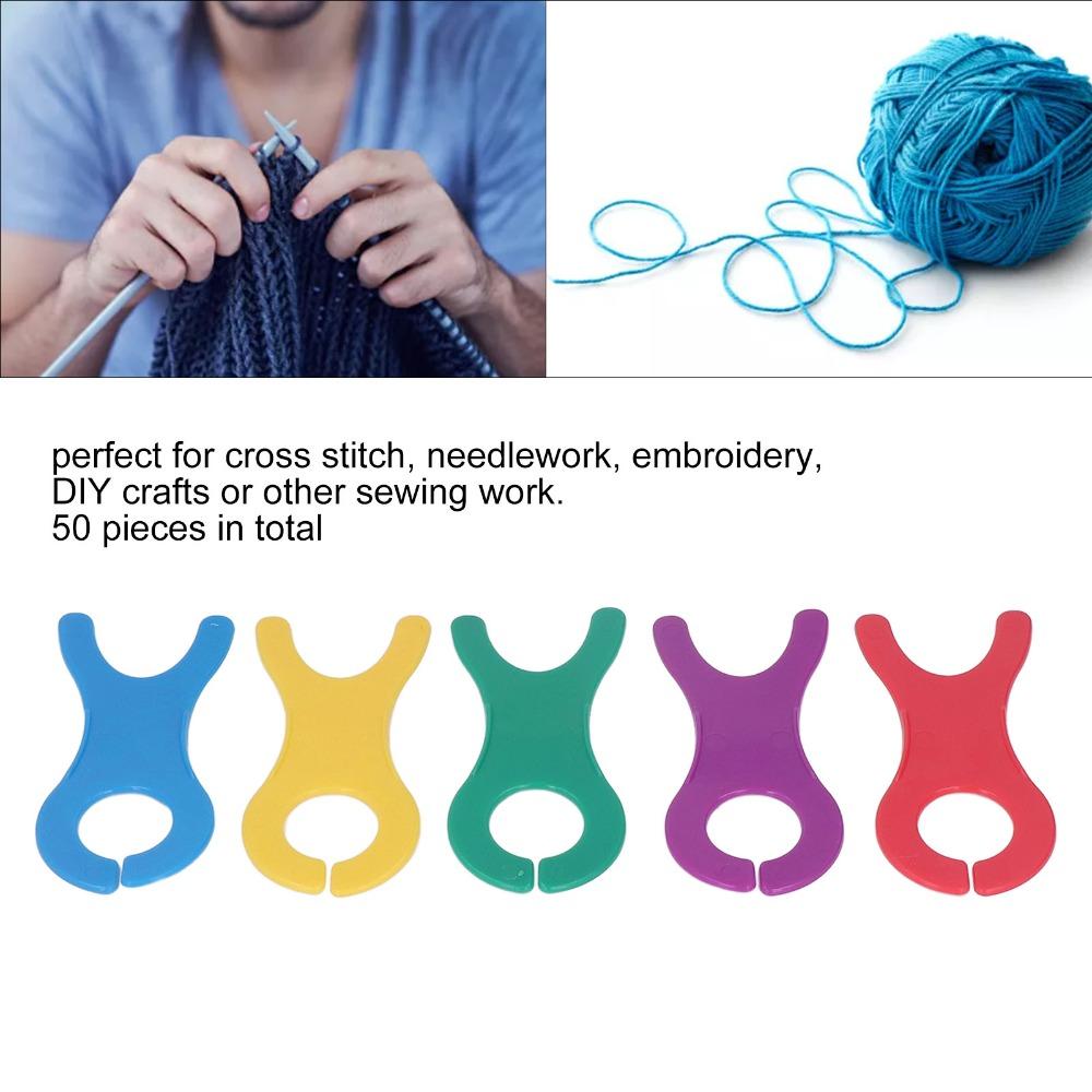 50Pcs Light Weight Thread Holder Colourful Bobbin Spools Durable Yarn Bobbins For Sewing