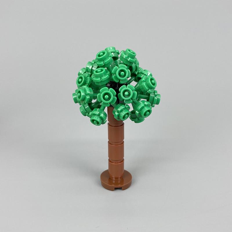 Мелкие детали кубики MOC цветочные шары гортензия домик на дереве свадебный садовый пейзаж №24866 пятилепестковые ветви украшения