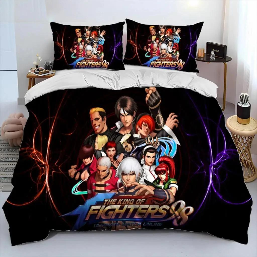 Ретро Постельное Белье King Of Fighters Комплект Двуспальный Queen Size Пододеяльник Наволочка Для Мальчиков Девочек Детей Взрослых Домашний Текстиль
