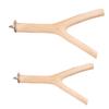 Parrot Perch Stand Y-Shaped Wood Birds Cage Parakeets Cockatiels Conures Macaws Finches Lovebirds Paw Grinding Climbing Standing Branch Pet Supplies