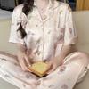 Sweet And Lazy Girl Can Wear Printed Short-Sleeved Trousers Loungewear Pajamas