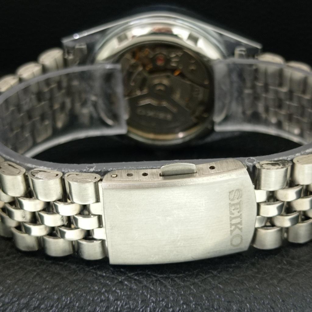 ОТРЕМОНТИРОВАННЫЕ МУЖСКИЕ ВИНТАЖНЫЕ ЧЕРНЫЕ ЧАСЫ SEIKO 5 AUTOMATIC 6309A JAPAN a442839-1