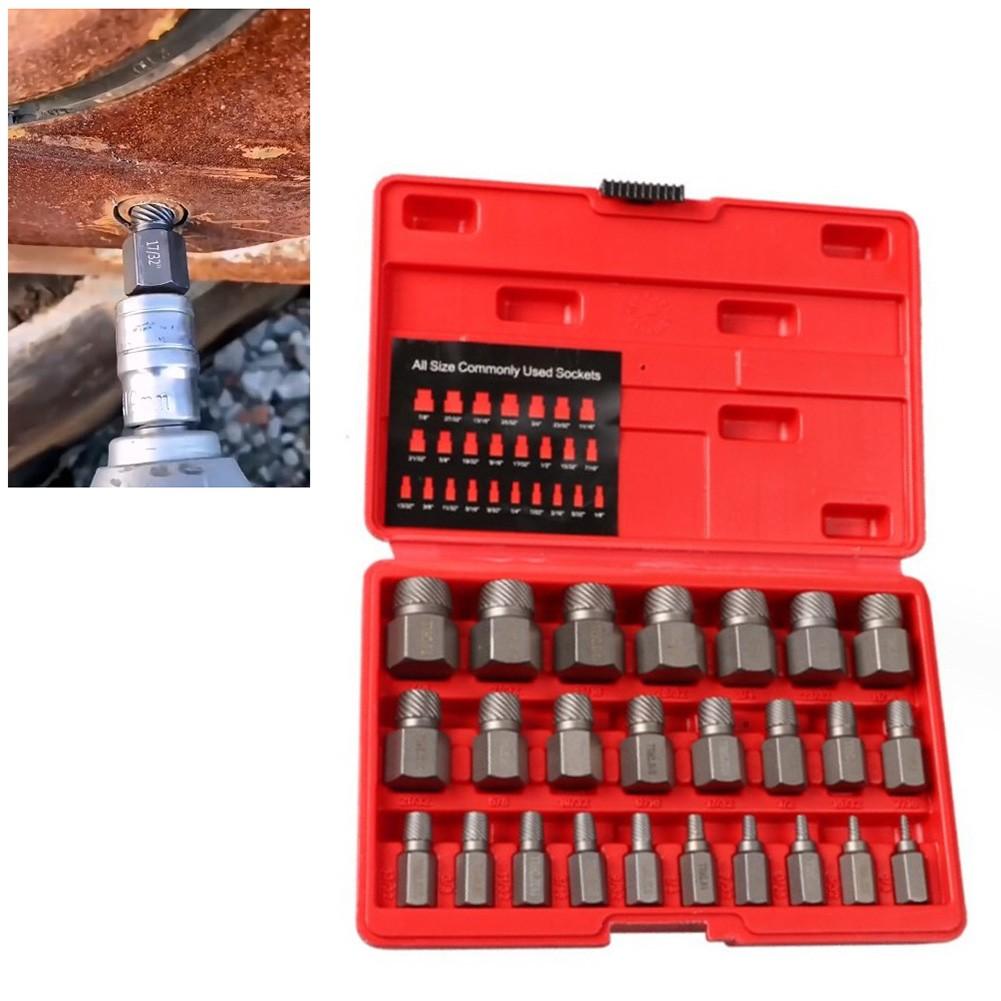 Hex Screw Extractor Set Rounded Bolt Extractor Bolt Remover Easy Storage