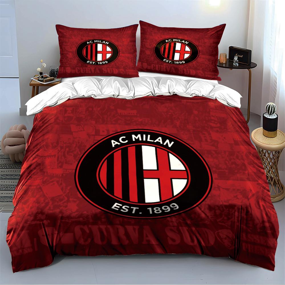 AC Milan Bedding Set Bedding Duvet Cover Set Duvet Cover Pillowcases Home Decor (1 * Duvet Cover 2 * Pillowcases, without duvet insert)