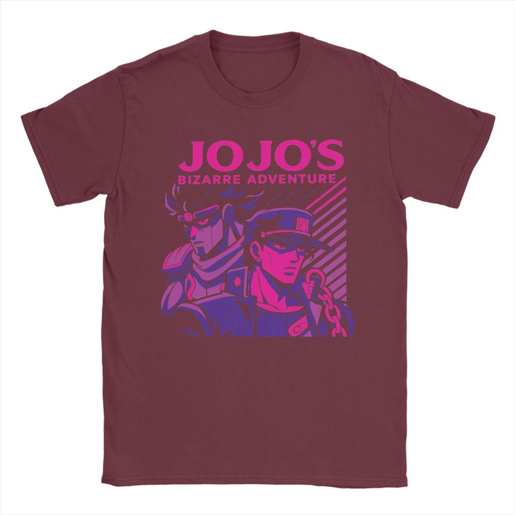 Kujo Jotaro JoJos Bizarre Adventure T Shirts for Unisex Pure Cotton TShirts Round Collar Tee Shirt Short Sleeve Clothing Summer