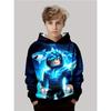 Новая толстовка с капюшоном с 3D-принтом, модная толстовка с длинным рукавом и капюшоном, удобный пуловер для мальчиков и девочек, детская толстовка