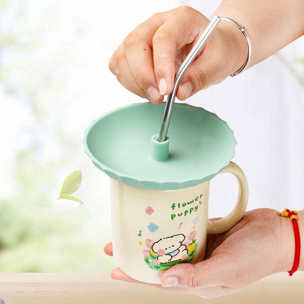 Силиконовый чехол для стакана с трубочкой, защитный чехол от проливания, универсальная крышка для стакана с трубочкой, аксессуары для стакана