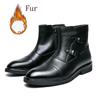 Зимние новые роскошные брендовые мужские ботинки черные ботинки челси мужские деловые кожаные ботинки на толстой подошве с острым носком дизайнерская мужская обувь