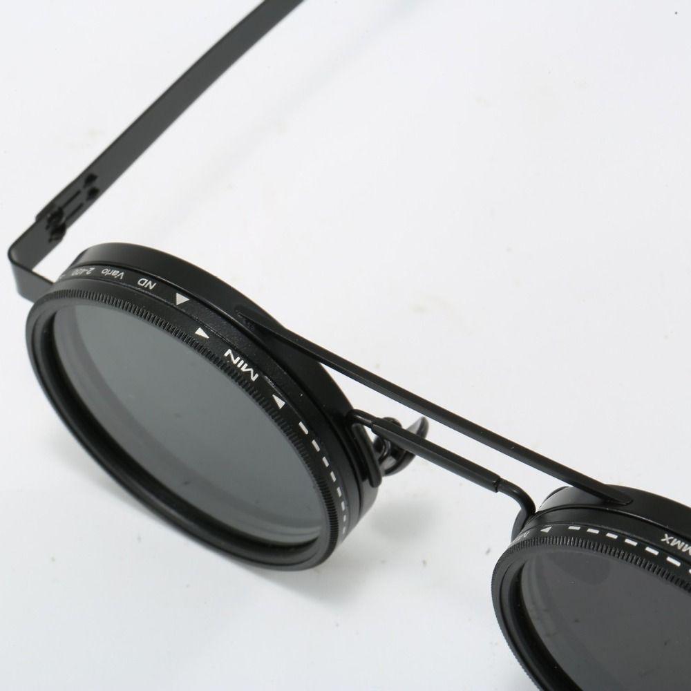 9 Level Dimming Adjustable Dimming Glasses Round Fishing Sunglasses Outdoor Activities