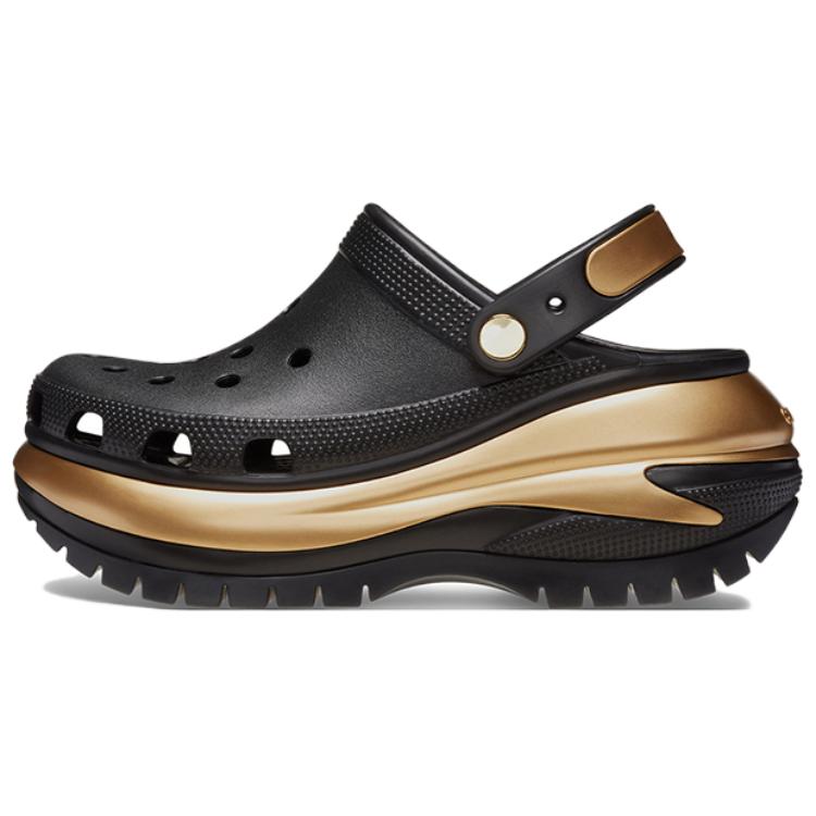Crocs Fashion and Breathable Clogs Women's Black Gold